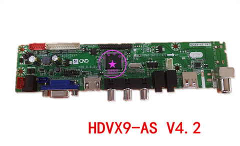Brand New Original HDVX9-AS TV Universal Driver Board TV Set +7 Key Switch+IR+4 Lamp Inverter+LVDS ► Photo 1/1