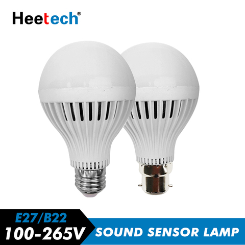 Sound Sensor LED Bulb E27 Light 5W 7W 9W 110V 220V Led Lamp Induction Bulb Stair Hallway Night Light Corridor ► Photo 1/6