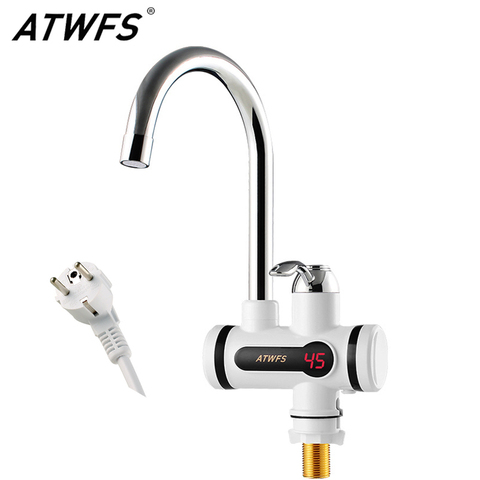 ATWFS Electric Kitchen Water Heater Tap Instant Hot Water Faucet Heater Cold Heating Faucet Tankless Instantaneous Water Heater ► Photo 1/6