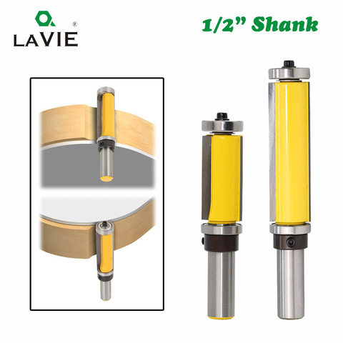 LAVIE 1pc 12mm 1/2 Shank Top & Bottom Bearing Flush Trim Pattern Router Bit Milling Cutter For Wood Woodworking Cutters 03010 ► Photo 1/3