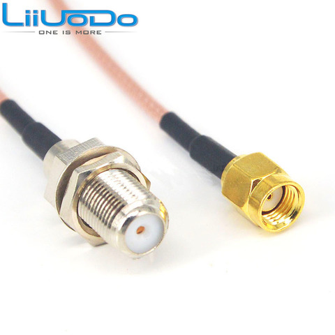 2 Pieces RP SMA - F Adapter RP SMA Male to F Female Connector Pigtail Cable RG316 10CM ► Photo 1/3