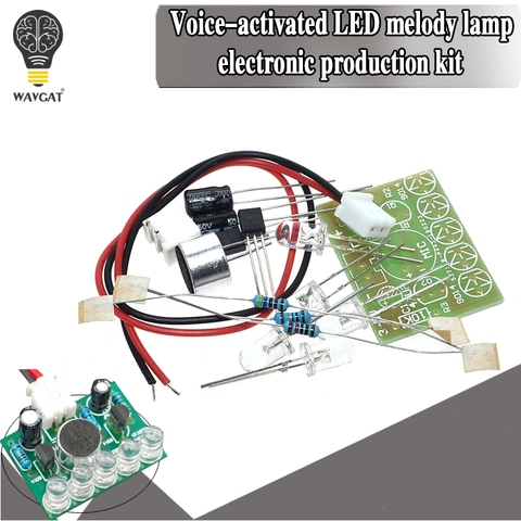 Electronic Funny Kit Voice Control Melody lamp LED Melody Light DIY Production Suite Learning Electronic Kits PCB laboratory ► Photo 1/6