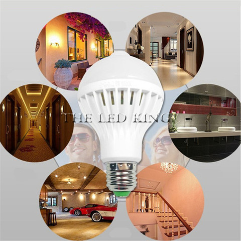 Smart PIR Motion Sensor E27 3W 5W 7W 9W 12W 220V LED lamp Sound / Voice Induction & Light Control Bulb For Door Stair lighting ► Photo 1/6