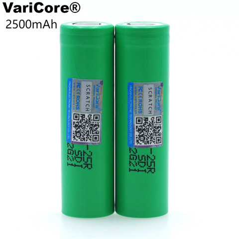 4PCS VariCore New 18650 2500 mAh Rechargeable battery 3.6V INR1865025R M 20A discharge For E-cigarette use ► Photo 1/5