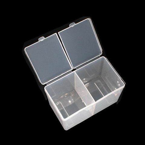 Double Grids Transparent Cotton Sheet Container Storage Case Makeup Organizer Make-up Cotton Pad Box Cotton swab Box ► Photo 1/5