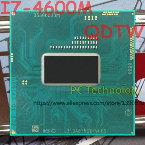  Original Intel Core processor I7 4600M QS Version QDTW CPU I7-4600M FCPGA946 2.90GHz-3.60GHz L3=4M Dual core free shipping ► Photo 1/1