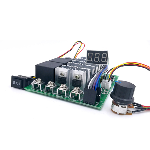 60A Digital display PWM speed controller module 10-55V 0~100% adjustable forward reversal DC motor MAX 100A 12V 24V 36V 48V ► Photo 1/5