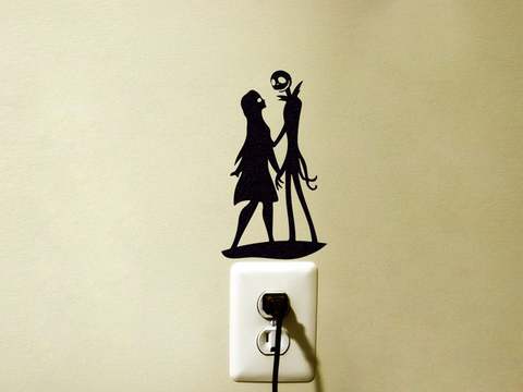 Nightmare Before Christmas With A Mask Devil Light Switch Sticker For Living Room Home Decoration Rainproof Vinyl Decal GA333 ► Photo 1/1