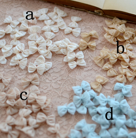 40 PCS Little Baby Hair Grosgrain Ribbon Bow Baby Boutique Accessories Lace Bow Flowers Embellishment ► Photo 1/6