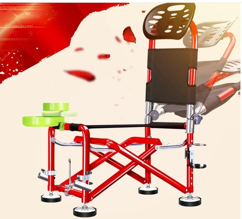 new arrive aluminium alloy height adjustment anti sway fishing chair multifunctional portable folding stool fishing supplies OEM ► Photo 1/6