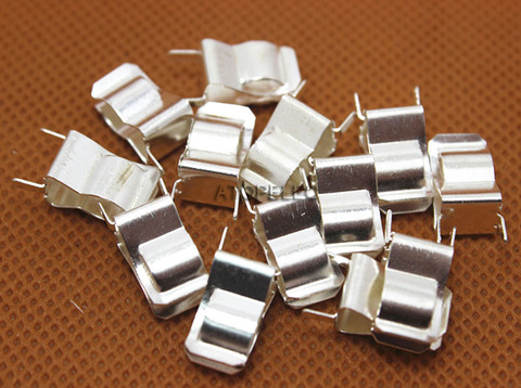 10pcs PCB Soldering Mount 6x30mm Fuse Holder Clip Chassis 6mm*30mm Tin Plated Brass 0.4mm Thickness ► Photo 1/1