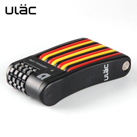 ULAC 4 Digit Combination Password Bicycle Lock Folding Bike Lock Steel Safety Lock For Bikes Anti-theft Security Bicycle Lock ► Photo 1/6