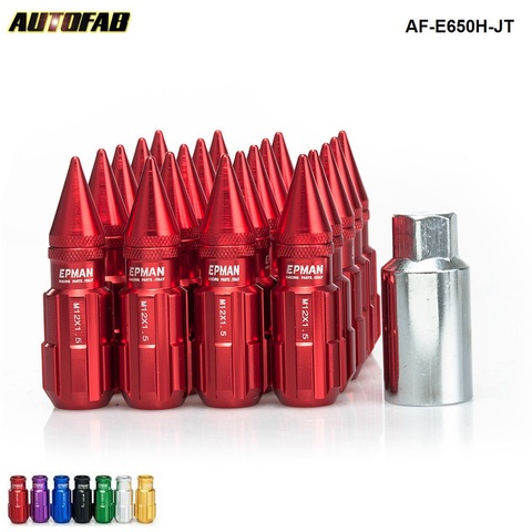 Racing Aluminum Locking Lug Nuts With Spikes 20pcs 12x1.5 W/Key For Honda Civic  Aftermarker Wheel Nuts AF-E650H-1.5JT ► Photo 1/6