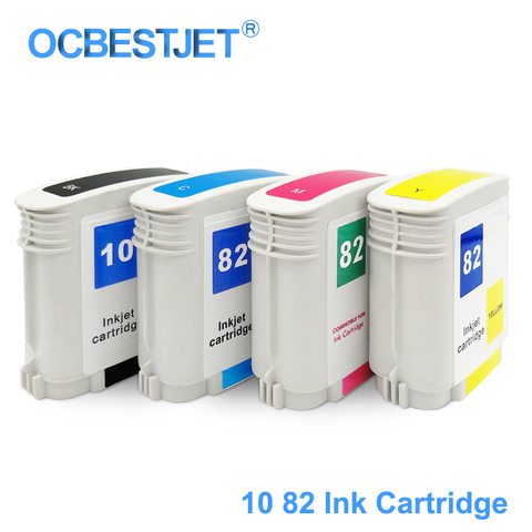 [Third Party Brand] For HP 10 82 Replacement Ink Cartridge C4844A C4911A For HP Designjet 500 500ps 800 800ps 815MFP 820MFP ► Photo 1/1