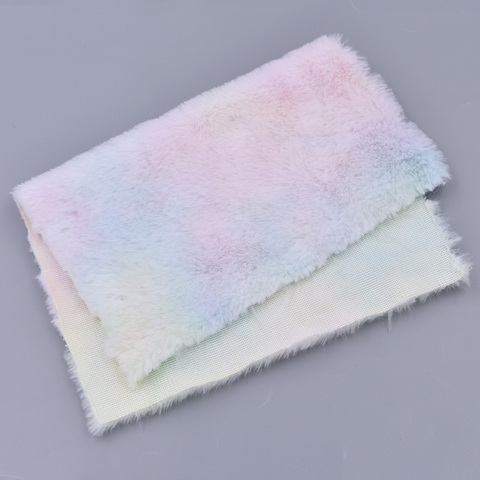 A4 21X29cm Rainbow Color Super Soft Faux Fur Plush Fabric For Handbags Bows Diy Handwork Materials ► Photo 1/6