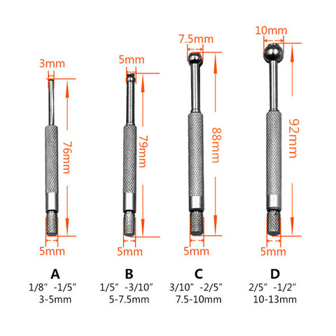High precision 4pcs 3-13mm adjustable inner diameter gauge expansion    hole  manual measuring tool ► Photo 1/5