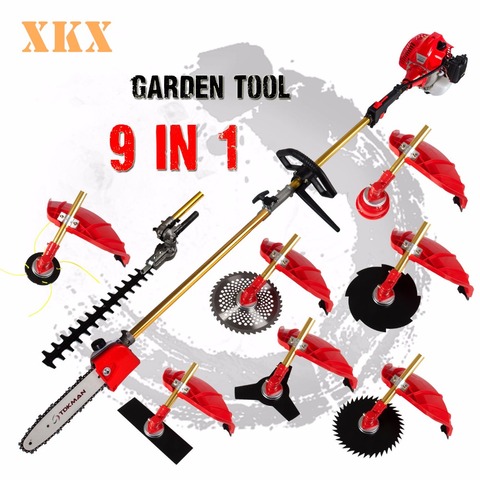 2022 New 2 stroke 52cc 1.75kw 9 in 1 Pole Chainsaw Hedge Trimmer Brush Cutter Grass Trimmer Whipper Snipper Pruner Line Tree ► Photo 1/5