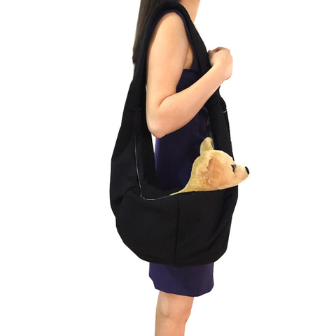 Black Top Quality Cotton Sling Pet Dog Cat Puppy Carrier Bag Single-shoulder Pet Bag Slings Dog Carrier Medium Size ► Photo 1/6