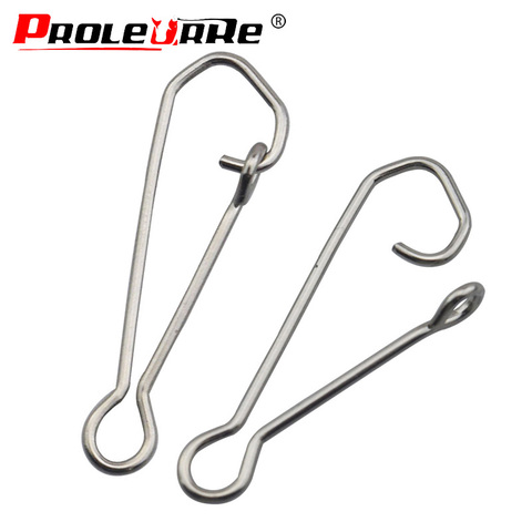 100pcs/lot Fishing Connector Pin Bearing Rolling Swivel Stainless Steel with Snap Fishhook Lure Tackle Connector Snap Pesca ► Photo 1/5