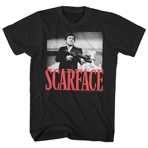 Scarface Tony Montana Big Guns Little Friend Men's T Shirt Pacino Gangster Movie ► Photo 1/2
