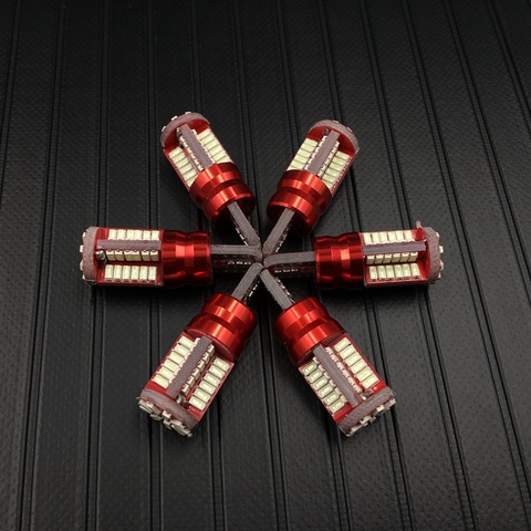6pcs T10 168 192 W5W 57 SMD 3014 LED Canbus No Error Car Marker Light Parking Lamp 57smd Motor Wedge Bulb White Red Blue Yellow ► Photo 1/6