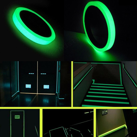 3m Luminous Self-adhesive Tape Sticker Photoluminescent Glow in the Dark DIY Wall Fluorescent Safety Emergency Stairs Line ► Photo 1/6