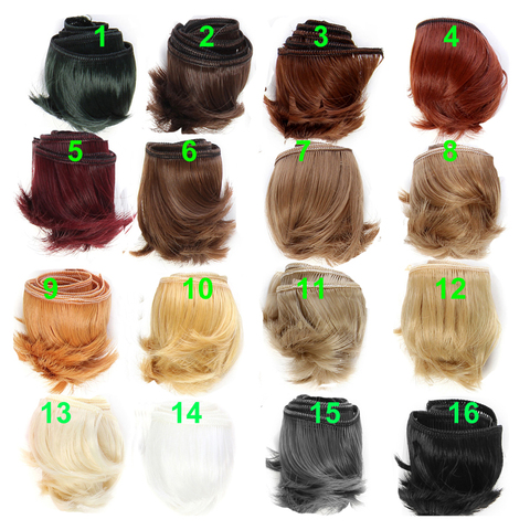 1piece 5cm black white brown  color straight doll hair for 1/3 1/4 BJD doll diy hair ► Photo 1/6