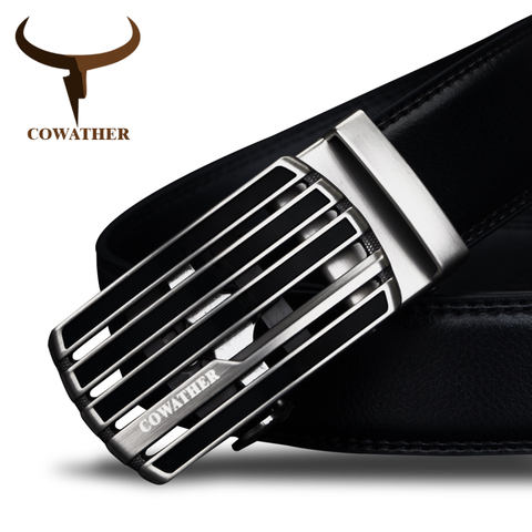 COWATHER New design cow genuine leather strap male belt automatic buckle belts for men fashion style waistband original brand ► Photo 1/6