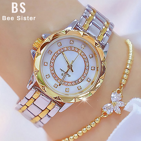 Diamond Women Luxury Brand Watch 2022 Rhinestone Elegant Ladies Watches Gold Clock Wrist Watches For Women relogio feminino 2022 ► Photo 1/6