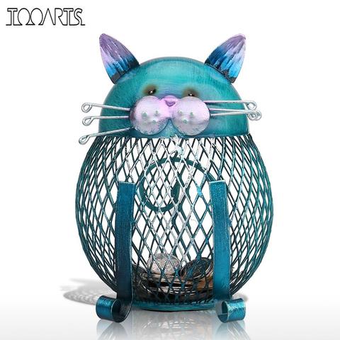 Tooarts Cat Piggy Bank Metal Coin Bank Money Box Figurines Coin Box Saving Money Home Decor New Year Christmas Gift For Kids ► Photo 1/6