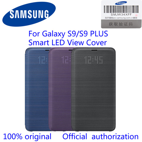 For Samsung Galaxy S9 S9 + S9 Plus G960 G965 LED Smart VIEW Cover Wallet Case Original Samsung S9 LED Smart Leather Case - Price history Review | AliExpress Seller -