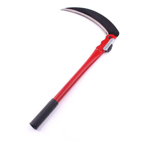 Household Gardening Cutting Grass Sickle Agricultural Folding Long Handle Hand Sickle Manganese Steel Blade Weeding Tools ► Photo 1/5