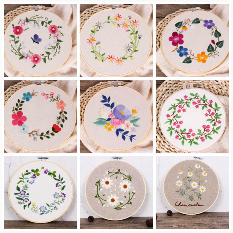 Embroidery DIY Material Package Kit Children Pattern Needlework Craft  Suitable For Beginners Cross Stitch Crafts (With Hoop) - AliExpress