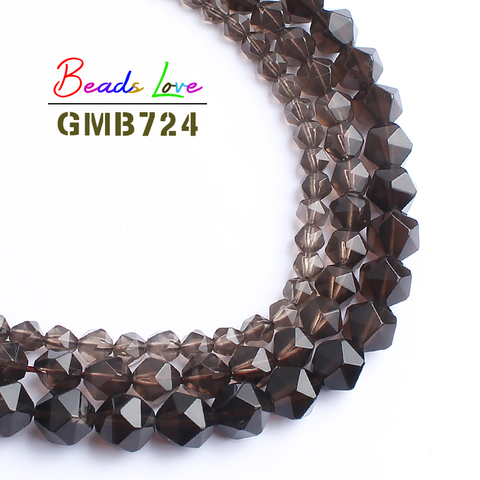 Natural Stone Beads Faceted Smoky Quartzs Loose Beads For Jewelry Making 6/8/10mm Spacer Beads Diy EDC Prayer Beads ► Photo 1/5