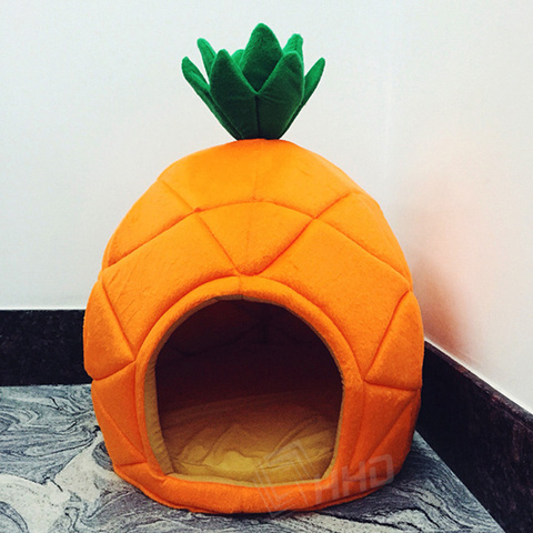 Creative Kennel Cat Nest Teddy dog Fruit Banana Strawberry Pineapple watermelon cotton bed warm pet Products Foldable Dog house ► Photo 1/6
