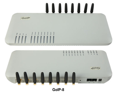 GoIP 8 ports gsm gateway/voip sip gateway/IP GSM Gateway/ GoIP8 VoIP GSM Gateway support SIP/H.323 -sales Promotion ► Photo 1/6