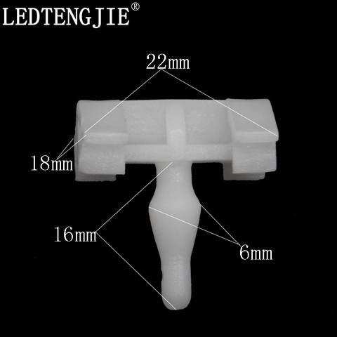 LEDTENGJIE Car Fastener Clip 100pcsYT-1560 Engine Cover Support Rod Clip White Fixed Clip for Mercedes-Benz Auto Repair Parts ► Photo 1/6