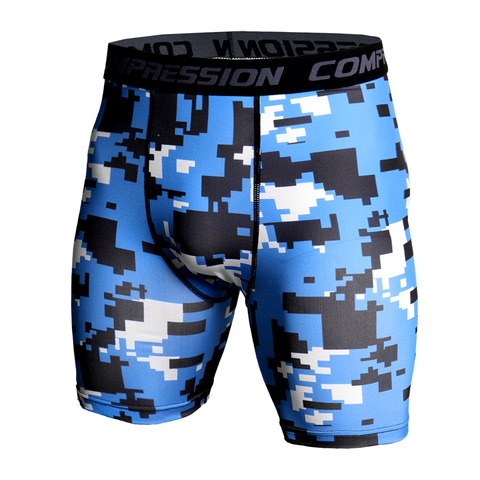 Skinny Shorts Men Casual Compression Elastic Waist Short Homme Fashion Quick Dry Camouflage Printed Compression Shorts ► Photo 1/5