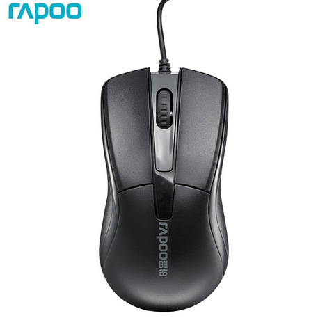 Rapoo Wired Optical Mouse for Windows xp/7/vista computer/Laptop PC 3D Anti-slip scroll wheel Business Office Gaming Mice ► Photo 1/5
