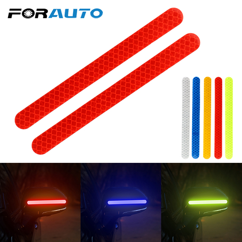 FORAUTO 2 Pieces Car Rearview Mirror Stickers Safety Mark Car Reflective Strip Anti-collision Warning Tape Car-styling ► Photo 1/6