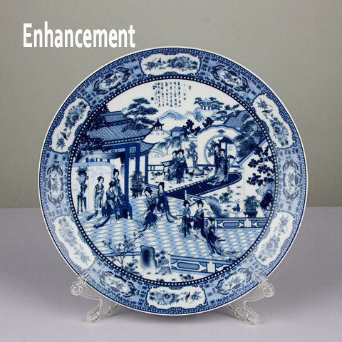 New Chinese Style Lucky Ceramic Ornamental Plate Chinese Decoration Dish Plate Porcelain Plate Set Wedding Gift ► Photo 1/6