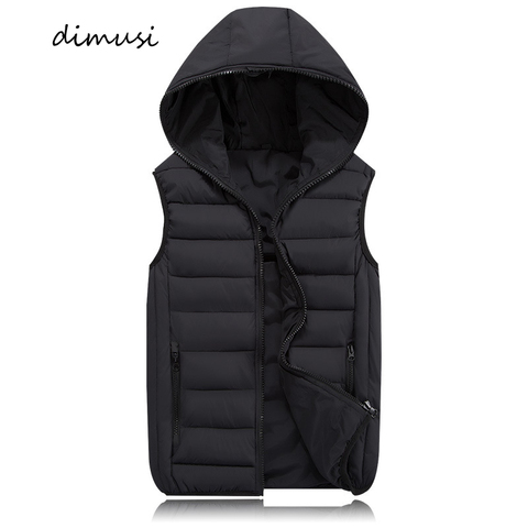 DIMUSI Mens Jacket Sleeveless Vest Winter Fashion Male Cotton-Padded Thicken Vest Men Waistcoat Jackets Clothing 4XL,YA980 ► Photo 1/6