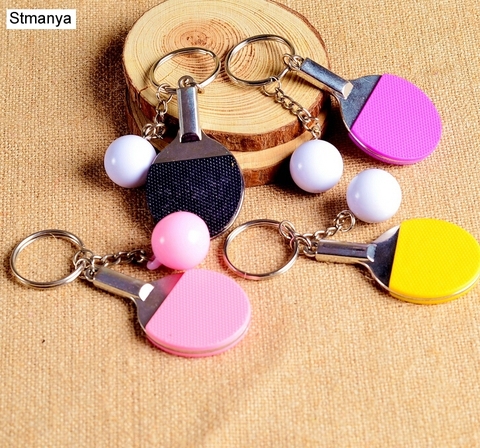 7 Color Sport Ping Pong Table Tennis Ball Badminton Bowling Ball Keychain Key Chain Keyring Key Ring Souvenir Gift 1-17222 ► Photo 1/6