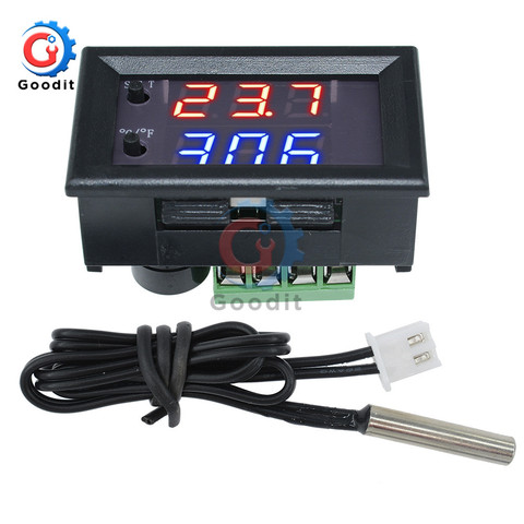 W1209WK W1209 WK W1219 DC 12V LED Digital Thermostat Temperature Control Thermometer Thermo Controller Switch Module +NTC Sensor ► Photo 1/6