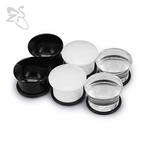 5mm - 20mm Single Flare Acrylic Ear Plugs Tunnel Expander Piercing Ear Gauges with O-Ring Flesh Tunnel Body Piercing Jewelry ► Photo 1/6