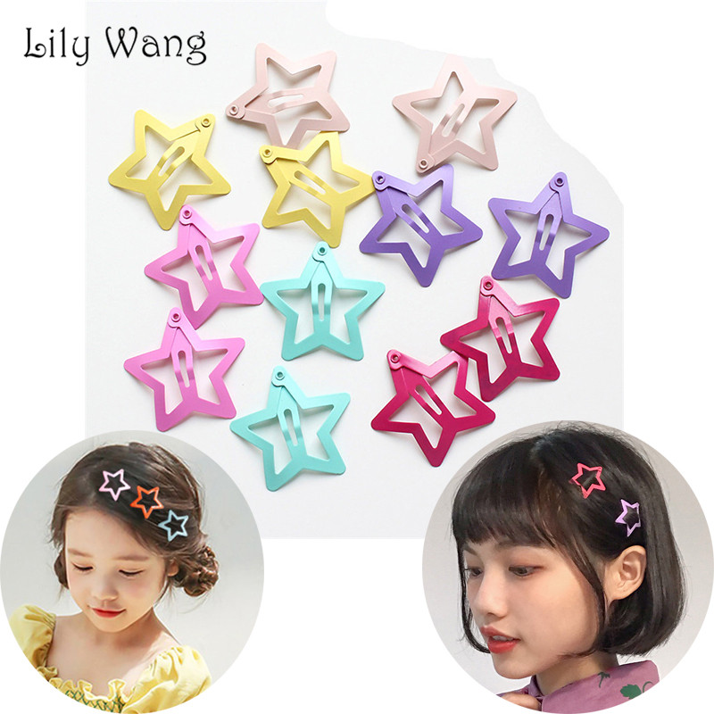 32mm Star Shape Metal Children Snap Hair Clips Barrettes Girls Cute Hair  Bobby Pins Hair Accessories Kids Candy Color Hairpins - Price history &  Review | AliExpress Seller - For Goddess Store 