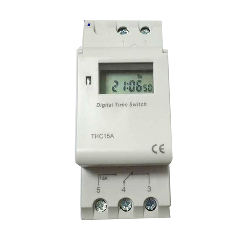 Free Shipping 1 Piece Din Rail Type Microcomputer Control Switch 220V Weekly Programmable Electronic Timer Digital Time Switch ► Photo 1/3