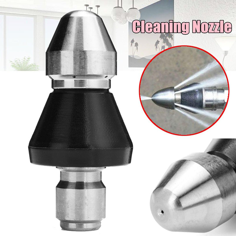 1 Front 6 Rear 1/4'' Quick High Pressure Washer Sewer 6 Jet Nozzle Washing Machine Drain Cleaning Pipe Dredging Cleaning Nozzle ► Photo 1/6