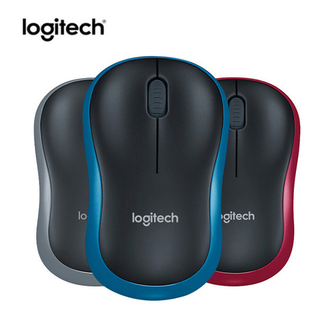 New Version 2022 Logitech Mouse M185 UP M186 Optical Ergonomic 2.4GHZ Wireless USB Optical 1000DPI Mice ► Photo 1/6