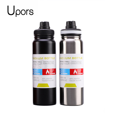 UPORS Stainless Steel Sport Water Bottle 600ml/800ml Large Capacity Double Wall Vacuum Insulated Tumbler Portable Thermos Bottle ► Photo 1/6